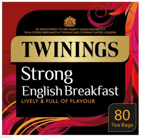 Twinings Strong English Breakfast 80 Tea Bags 250G